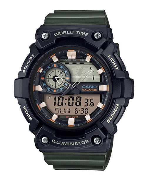 นาฬิกา Casio STANDARD Analog-Digital รุ่น AEQ-200W-3AV ของแท้ รับประกัน 1 ปี