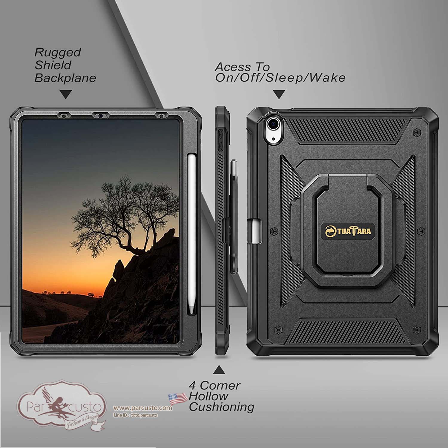 เคสกันกระแทก iPad Air 5th / 4th 10.9 Inch [Tuatara Magic Ring] จาก Fintie [Pre-order USA]