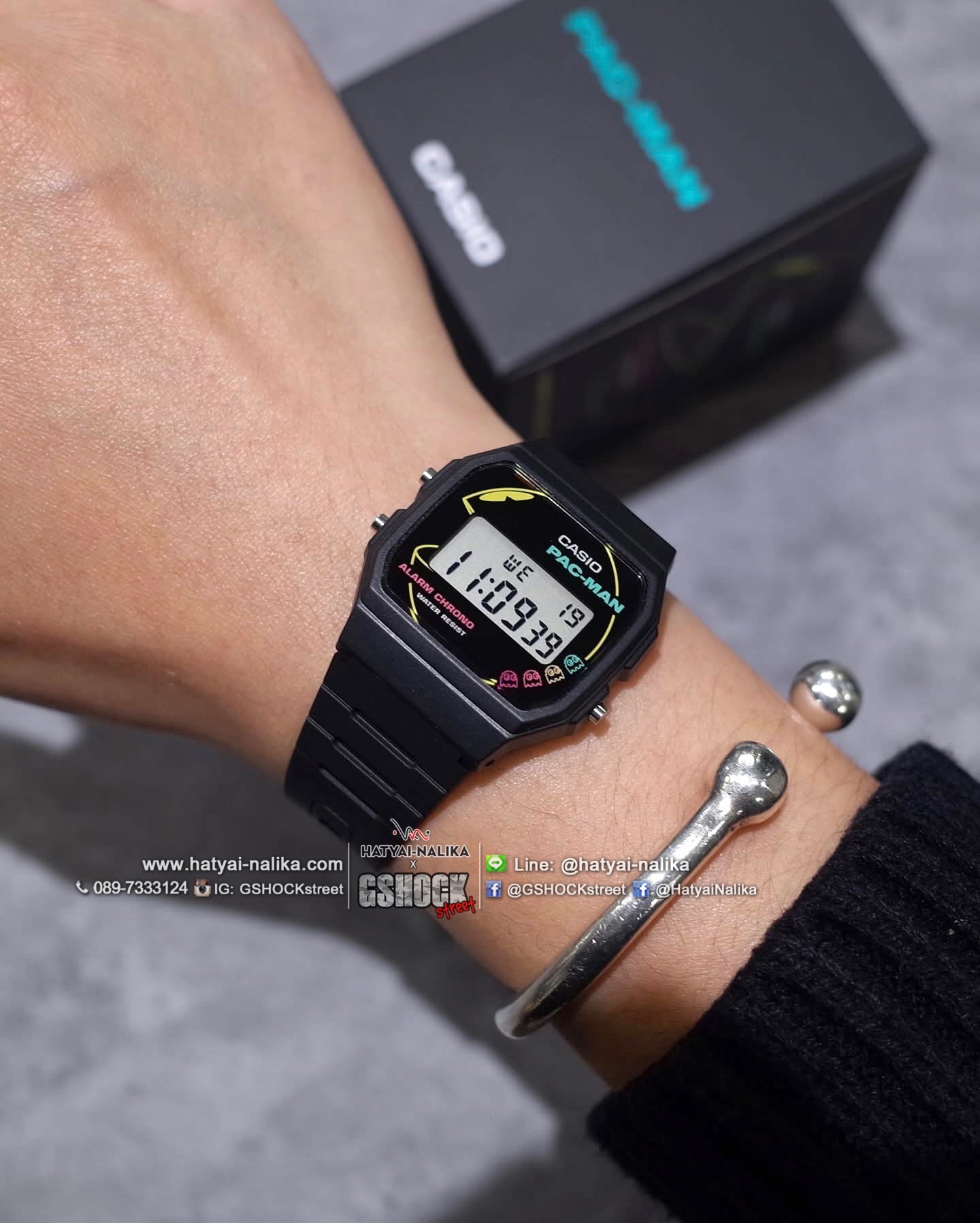 นาฬิกา คาสิโอ CASIO x PAC-MAN Limited Collaboration models รุ่น F-91WPC-1A ของแท้ รับประกัน1ปี