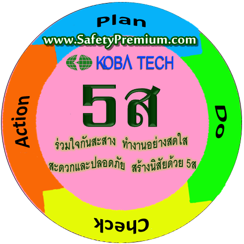 ตัวอย่างแบบเข็มกลัด 5ส แบบ PDCA