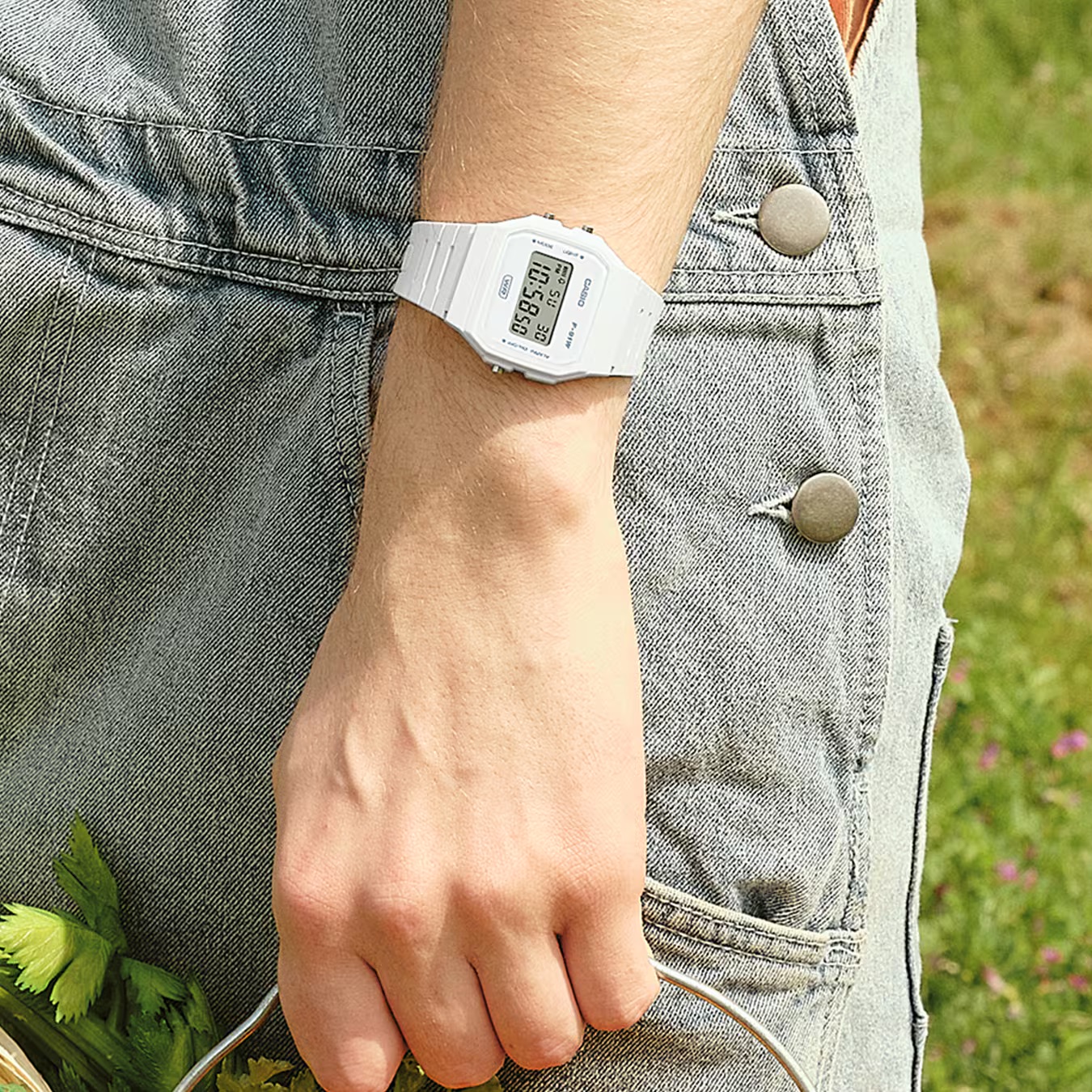 นาฬิกา คาสิโอ Casio Vintage DIGITAL F-91WB series รุ่น F-91WB-7A ของแท้ รับประกัน 1 ปี