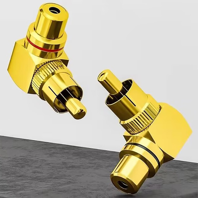 ERTK RCAAdapter90Degree แปลง RCA ปรกติ ให้ทำมุม 90องศา สำหรับต่อ เครื่องเสียง DAC Amplifier โฮมเธียเตอร์