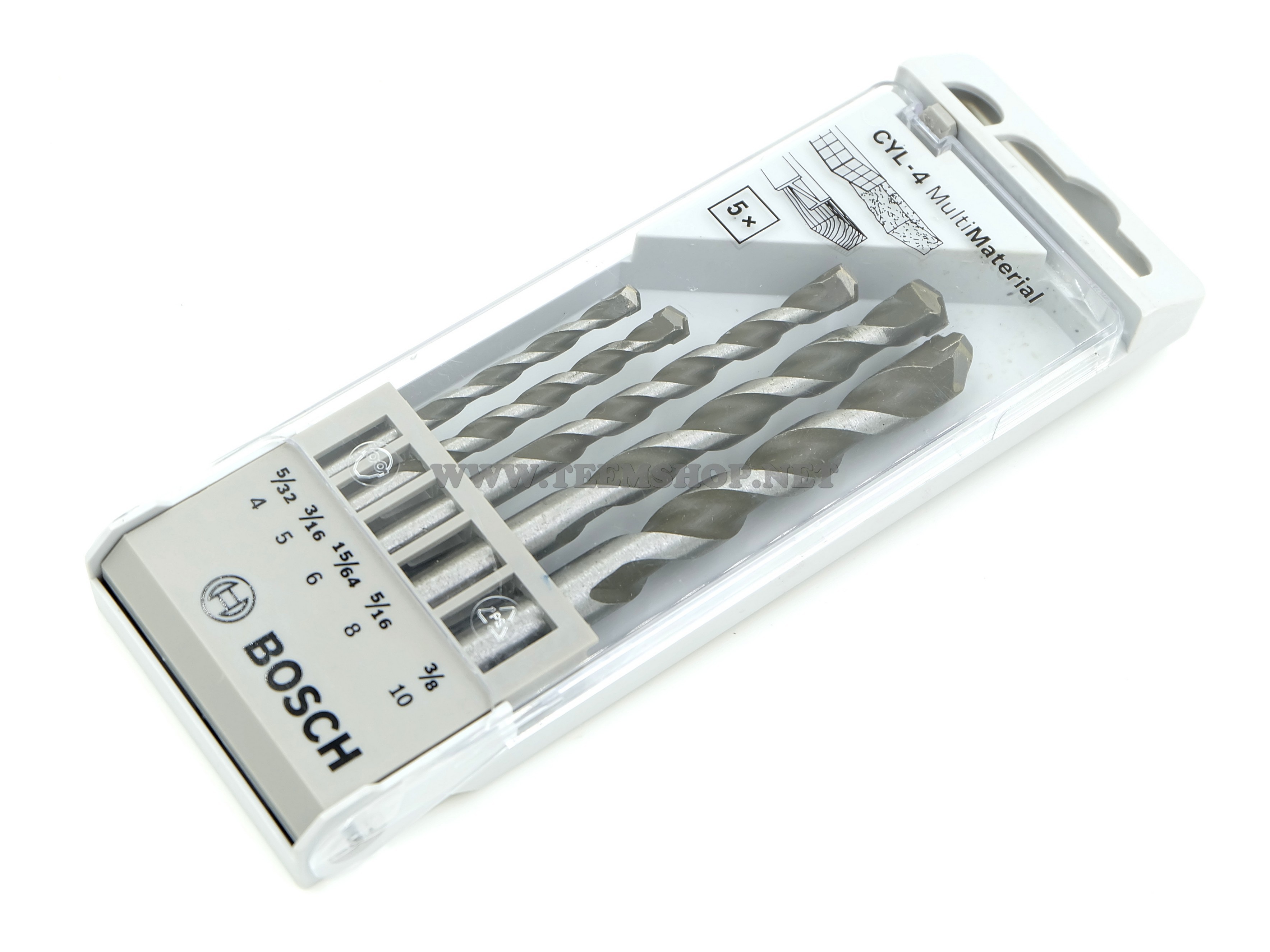 2608680798 BOSCH ดอกสว่านอเนกประสงค์ MPB 4,5,6,8,10 MM. เจาะไม้ เหล็ก ปูน