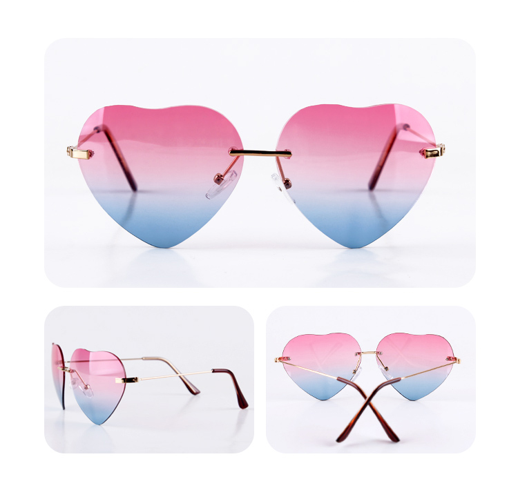 แว่นตา รูปหัวใจ ฮาราจูกุ (Harajuku) สีชมพู-ฟ้า