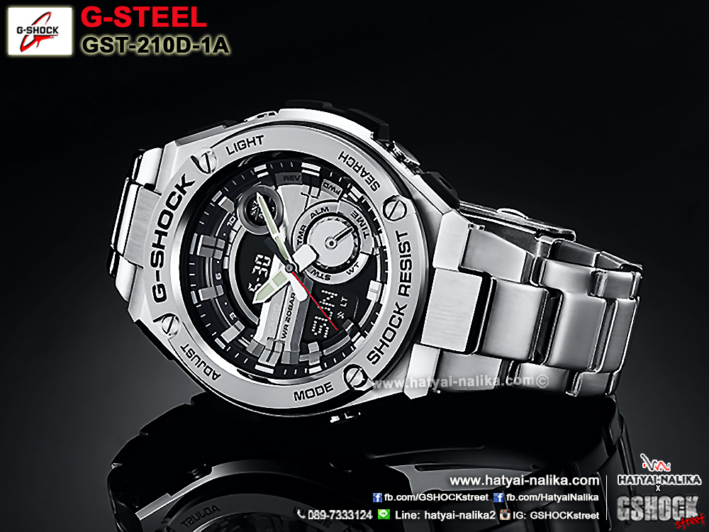 นาฬิกา Casio G-Shock G-STEEL series รุ่น GST-210D-1A ของแท้ รับประกัน 1 ปี