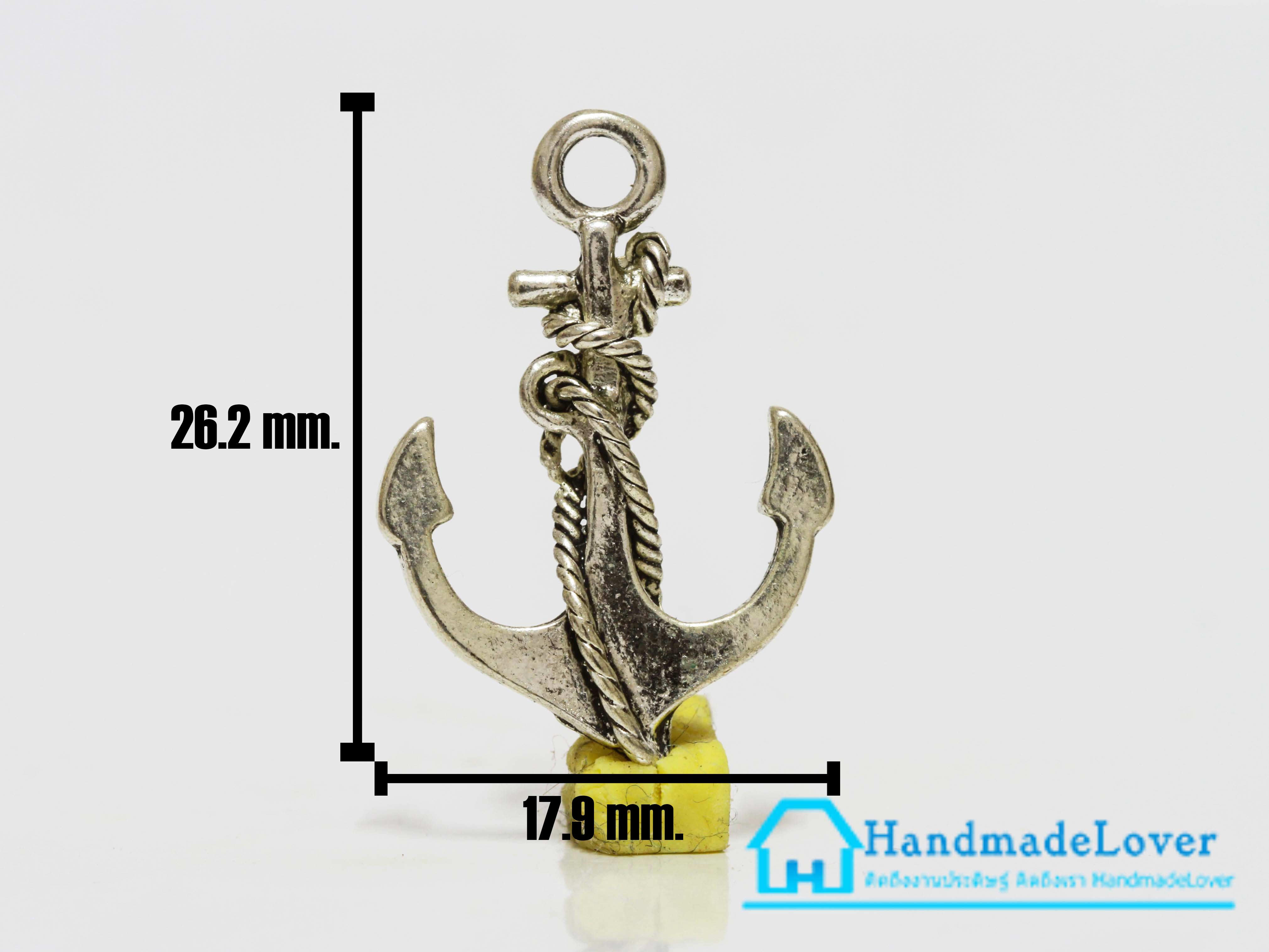 จี้โลหะ สีเงิน รูปสมอเรือ