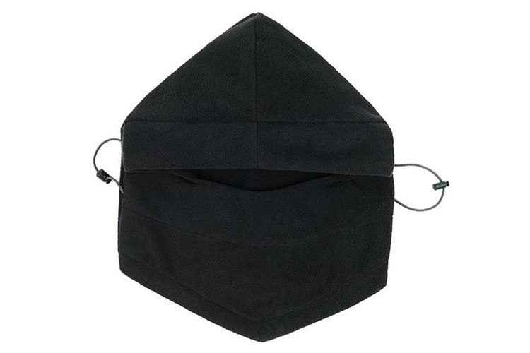 หน้ากากจักรยาน สีดำ ผ้า fleece