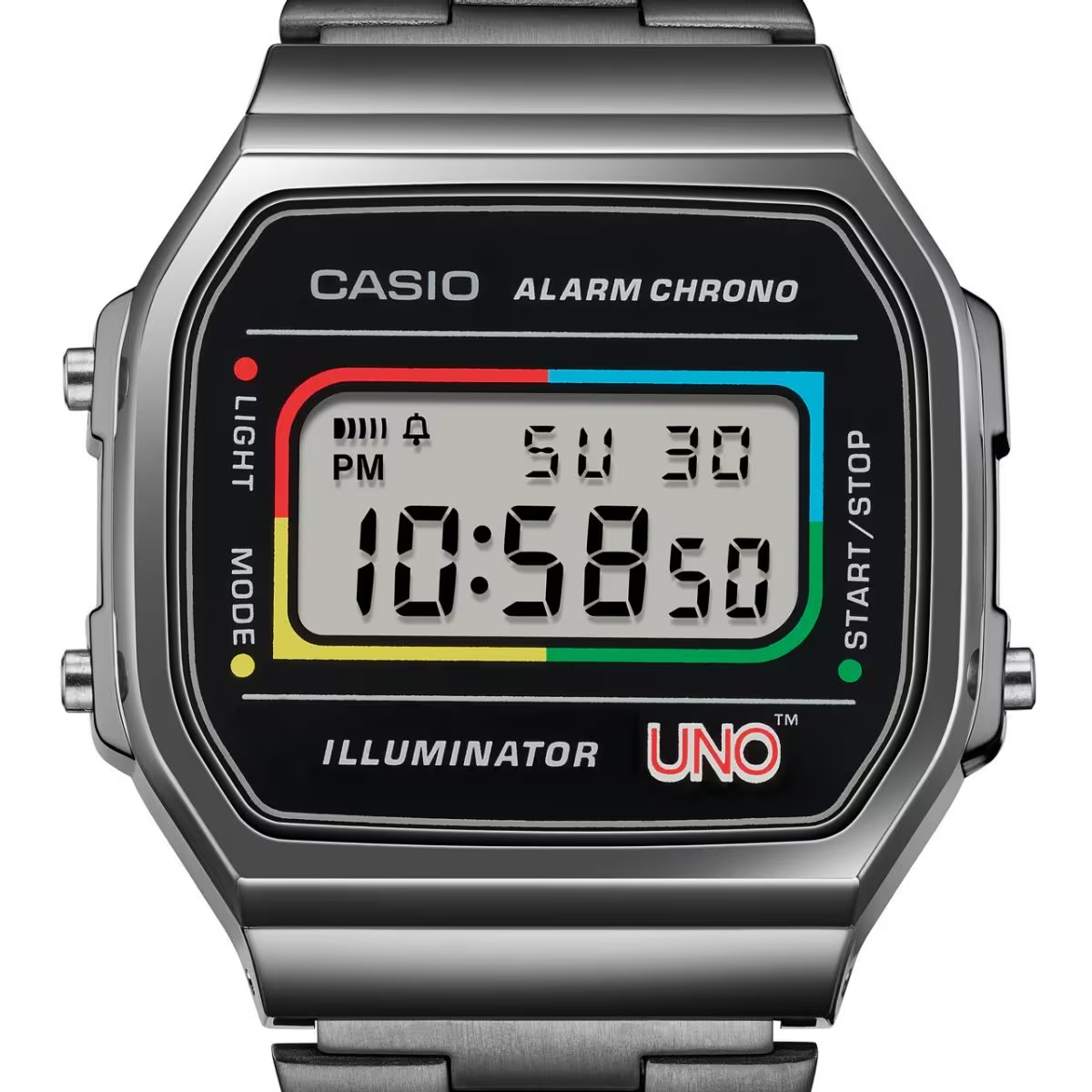 นาฬิกา คาสิโอ CASIO x UNO Card Game Vintage Limited รุ่น A168WEUC-1A ของแท้ รับประกัน1ปี