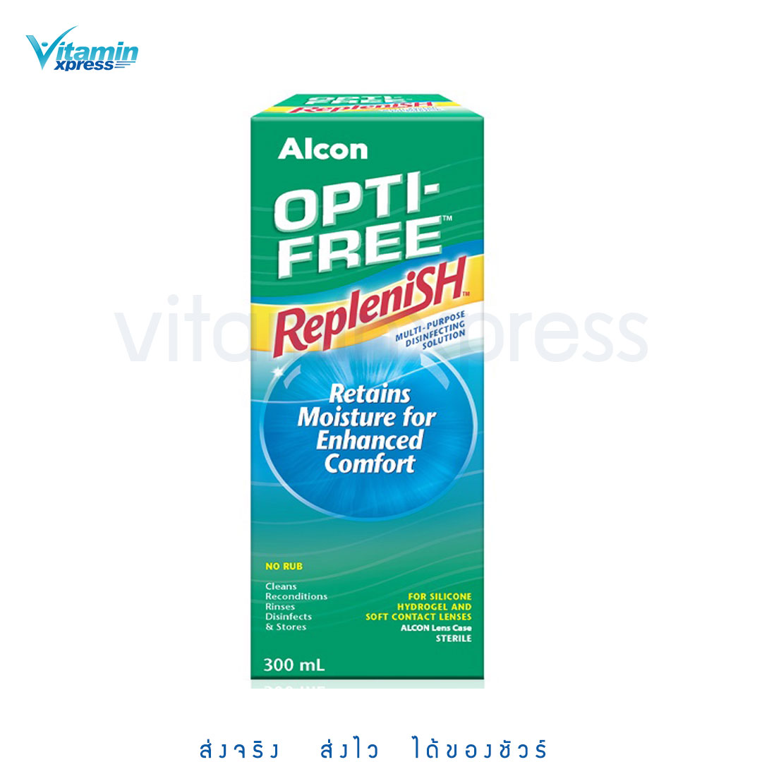 OPTI-FREE Replenish 300 ml น้ำยาล้างแช่ ล้างคอนแทคเลนส์ 1 ขวด