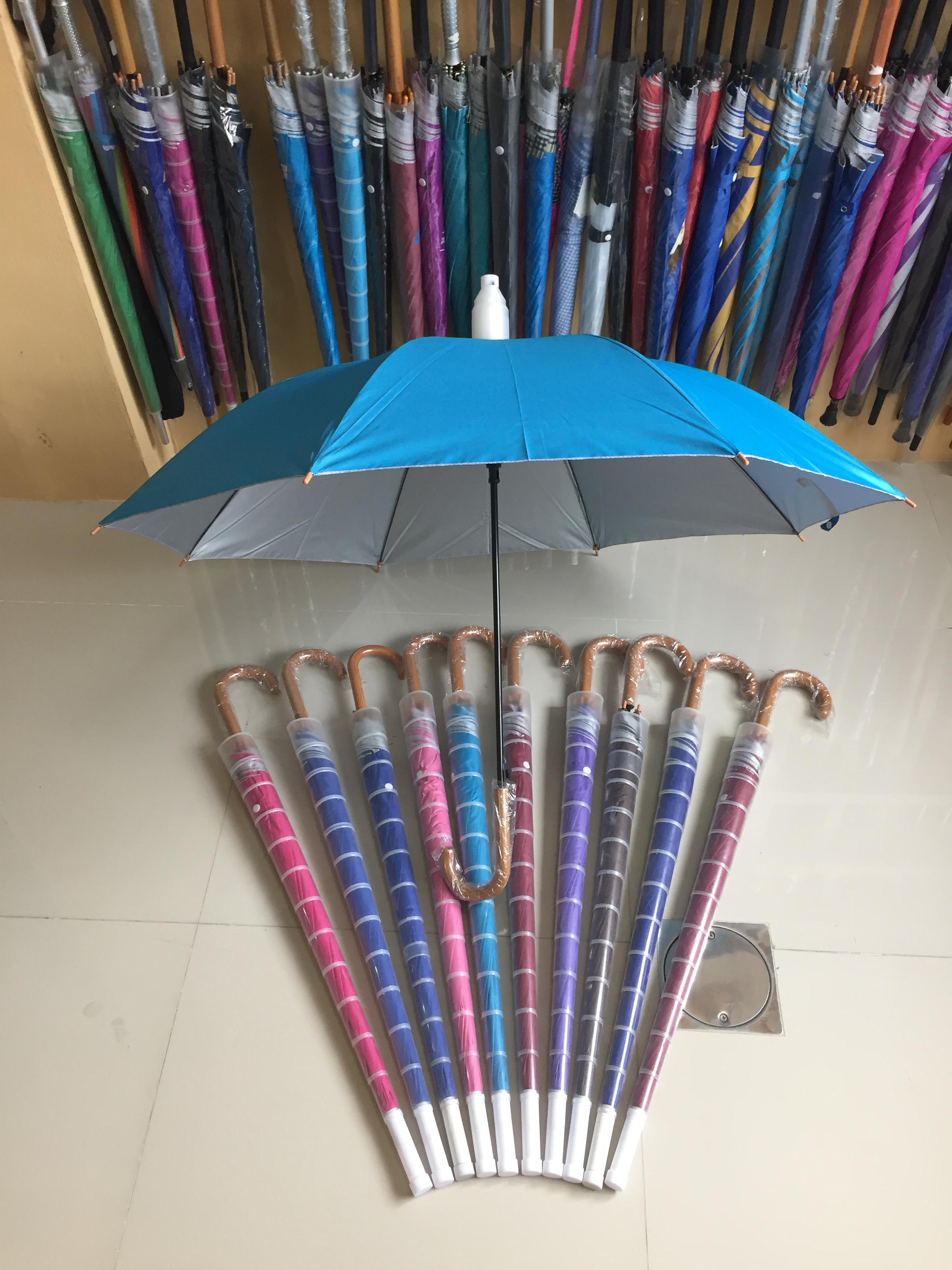 ร่มปลอกถ้วย 24 นิ้ว ผ้าร้มเคลือบยูวี คละสี