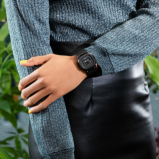 นาฬิกา Casio G-Shock มินิ S-Series GM-S5600 series รุ่น GM-S5600SB-1 ของแท้ รับประกัน1ปี