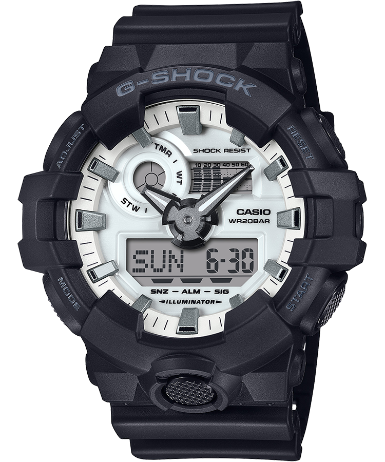 นาฬิกา Casio G-Shock Special Color Black & Brilliant White series รุ่น GA-700WD-1A ของแท้ รับประกัน1ปี