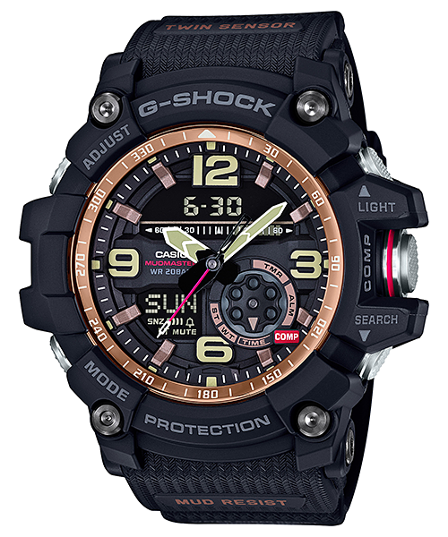 นาฬิกา Casio G-Shock MUDMASTER Twin Sensor Vintage Rose Gold series รุ่น GG-1000RG-1A ของแท้ รับประกัน1ปี