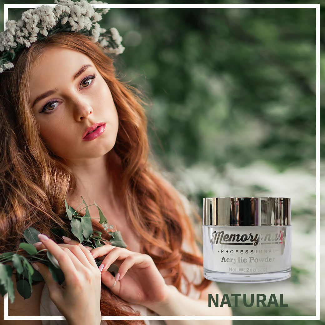 ผงอะคริลิค สีธรรมชาติ NATURAL ขนาด 2 ออนซ์ รุ่น PROFESSIONAL ซีรีย์ แบรนด์ Memory nail