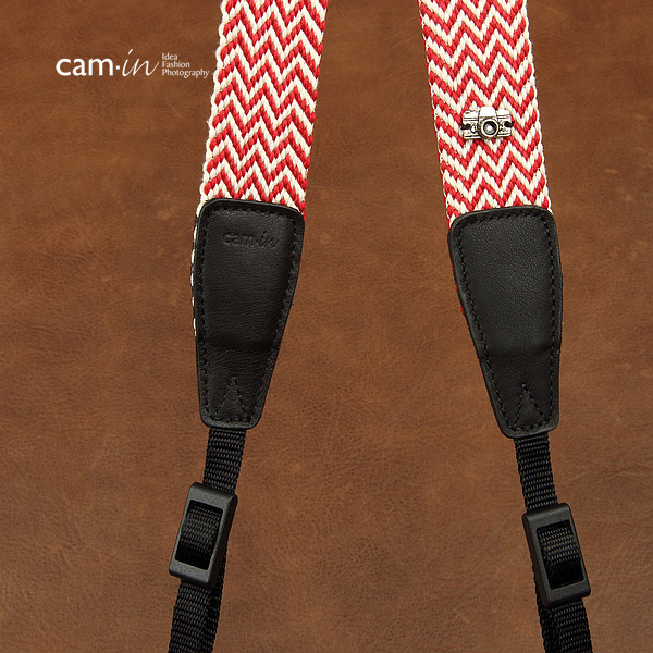 สายคล้องกล้องเก๋ๆ สายกล้องคล้องคอ cam-in Red Alert