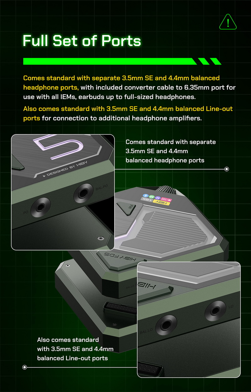 Hiby FD5 DAC/AMP ตั้งโต๊ะ Class A/AB ชิป AKM4493 x4 ในธีมไซเบอร์พังค์ รองรับ MQA ประกันศูนย์ไทย