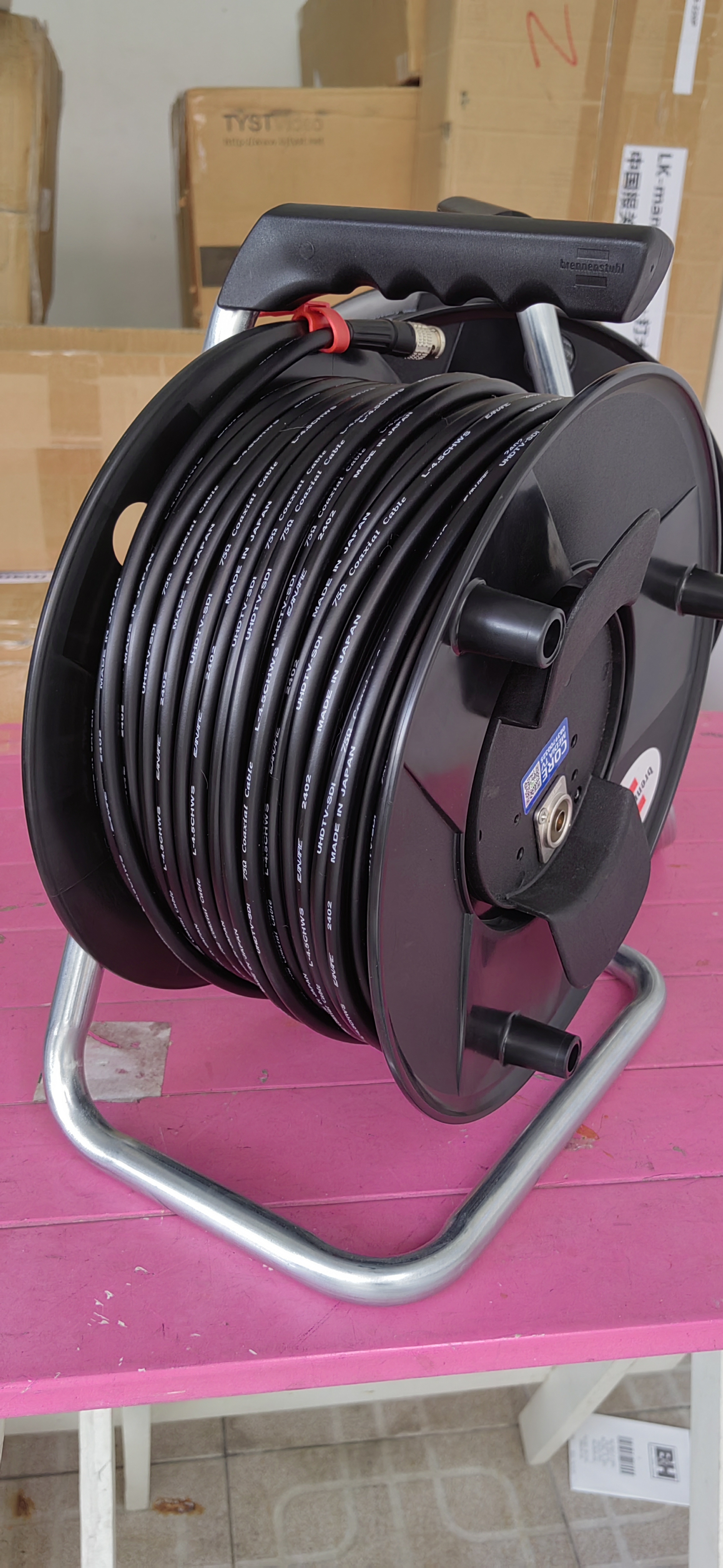 Canare L4.5 CHWS Flexible Coaxial outdoor Cable พร้อมโรลม้วนเก็บสาย 50 เมตร