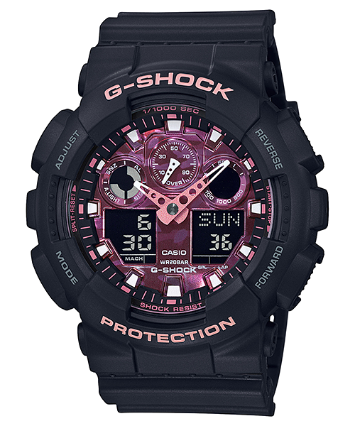 นาฬิกา Casio G-SHOCK SAKURASTORM Limited THREE of CHEERY BLOSSOM series รุ่น GA-100TCB-1A (Made in Japan) ของแท้ รับประกัน1ปี