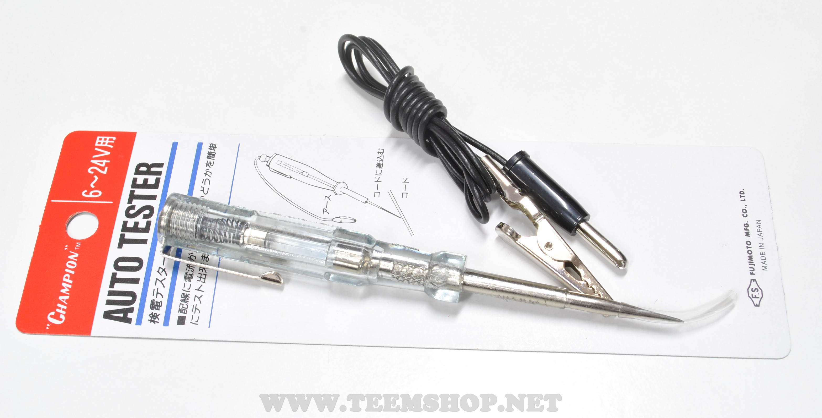 CHAMPION ไขควงลองไฟ แบตเตอรี่ DC 6-24V. Made in Japan