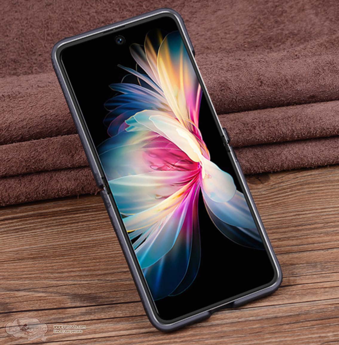 เคสหนังแท้ Huawei P50 Pocket จาก Jinhao [Pre-order]