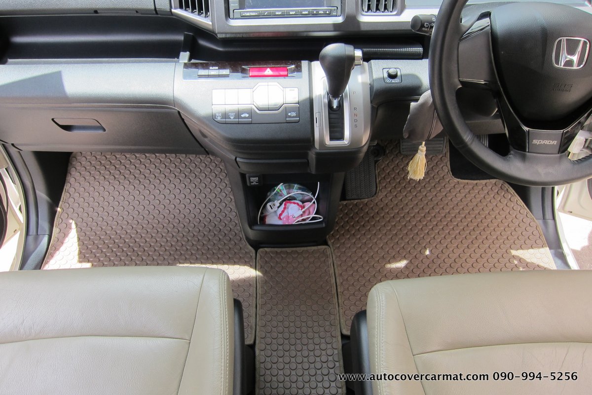 พรมปูพื้นรถยนต์ พรมกระดุม รถ HONDA STEPWAGON ชุดเต็มคันรวมท้าย จำนวน 7 ชิ้น