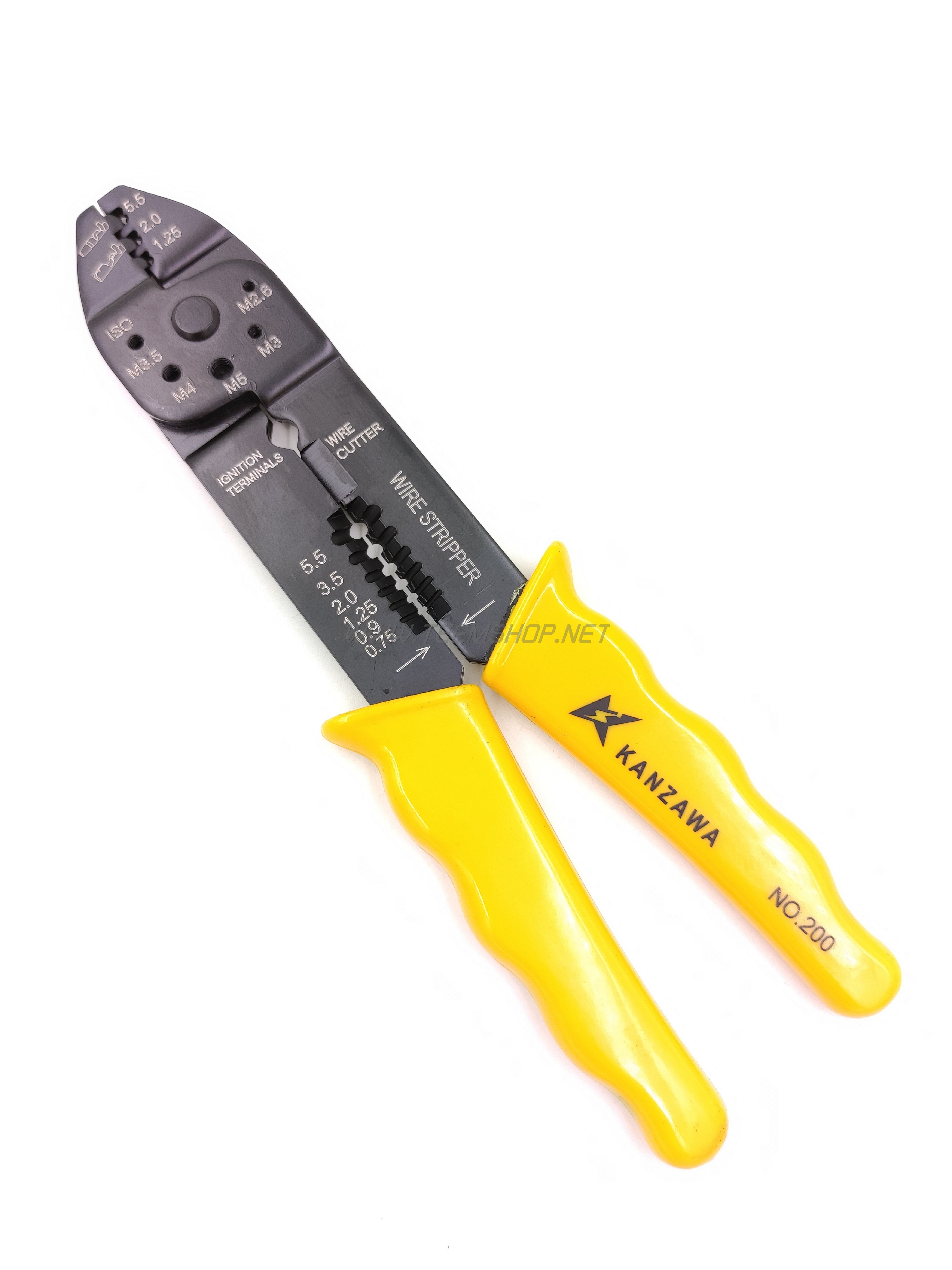 KANZAWA คีมย้ำหัวสาย NO.200 ย้ำหางปลา Made in Taiwan