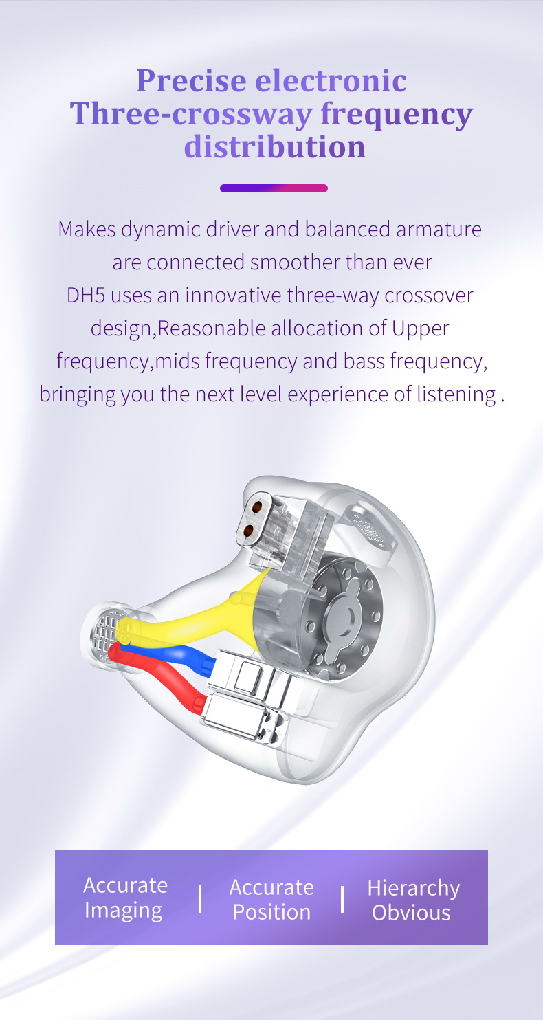 ขาย BGVP DH5 หูฟัง IEMs 5ไดรเวอร์ 4BA+1DD รองรับ Hi-Res