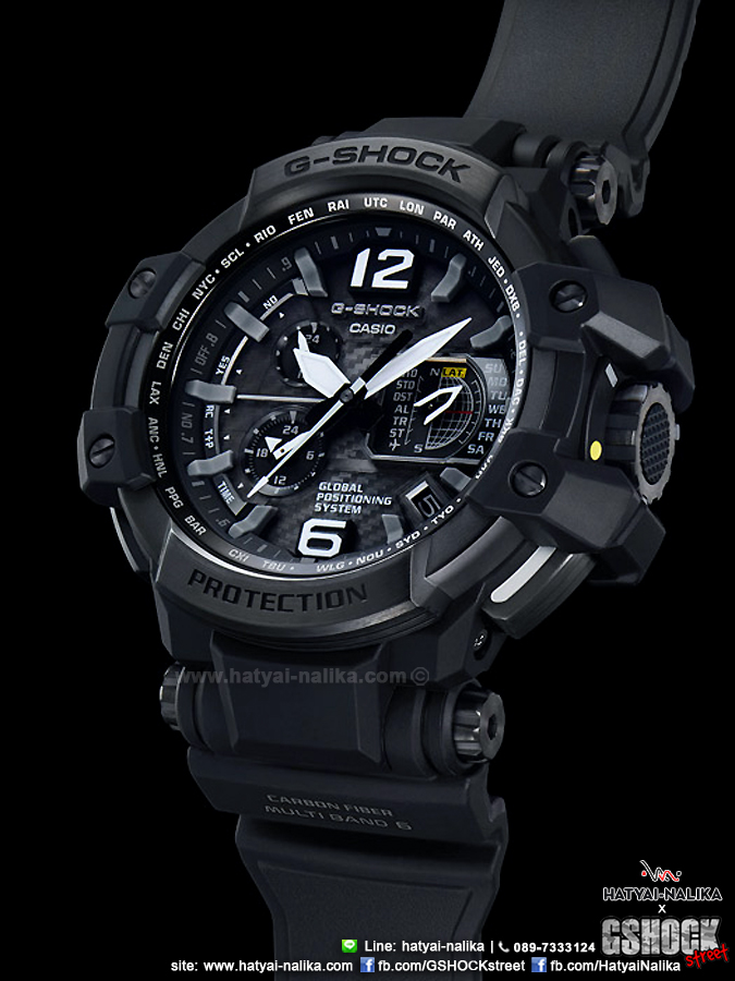 นาฬิกา Casio G-SHOCK นักบิน GRAVITYMASTER GPS Hybrid Wave Captor รุ่น GPW-1000-1B ของแท้ รับประกัน1ปี