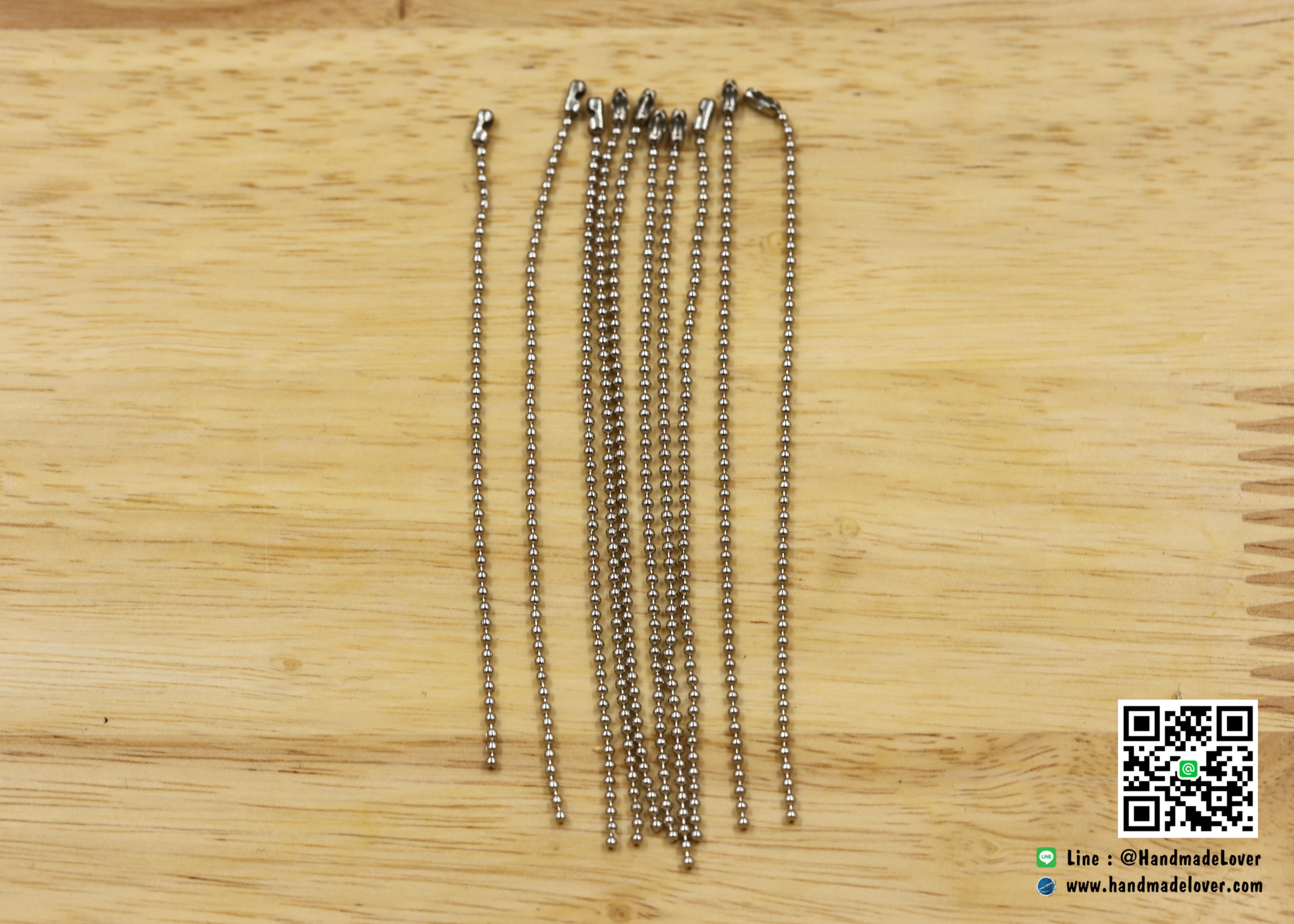 โซ่ไข่ปลา (จิ๋ว) ขนาด 1.2 มิล สีนิเกิล