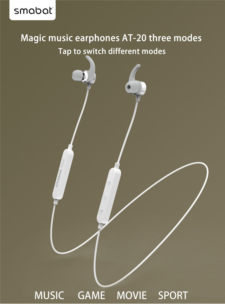 ขาย SMABAT AT-20 หูฟังไร้สายแบบคล้องคอรองรับ Bluetooth5.0 ประกันศูนย์ไทย