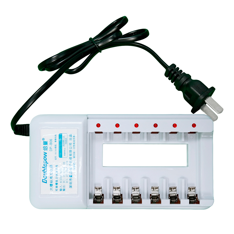 เครื่องชาร์จ Doublepow พร้อมถ่าน AA 1200 mah 6 ก้อน @แถมถ่านชาร์จ AAA 1250 mah 6 ก้อน (DP-B06)