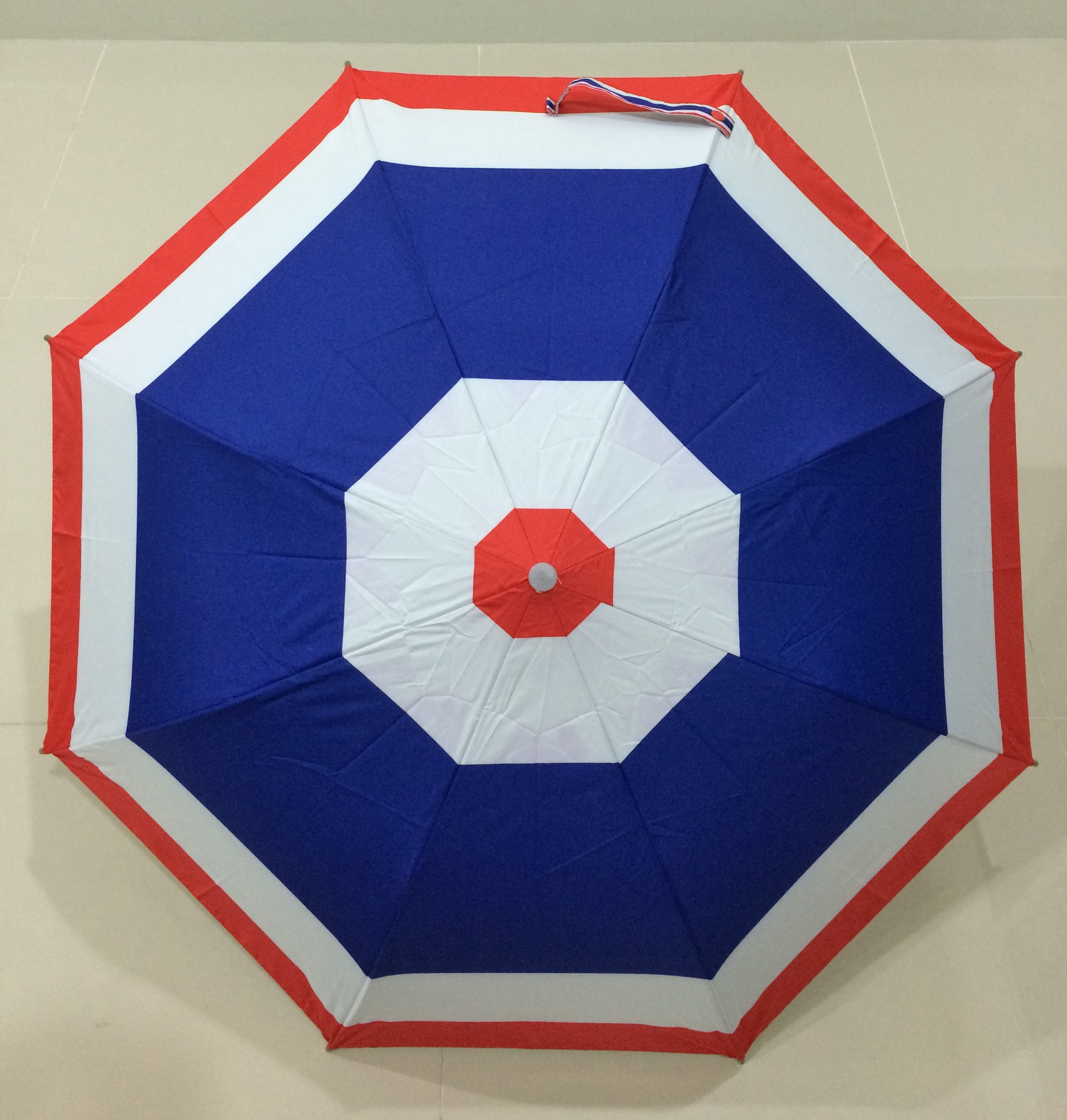 ร่มลายธงชาติ พับ 2 ตอน ผ้าUV โครงโหละ มือเปิด