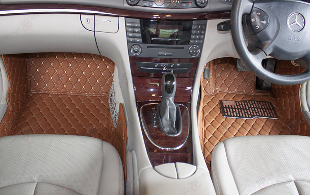 พรมปูพื้นรถยนต์ 6D รถ MERCEDES BENZ E CLASS รหัสตัวถัง W211 พรม6D ชุดภายในห้องโดยสาร จำนวน 3 ชิ้น