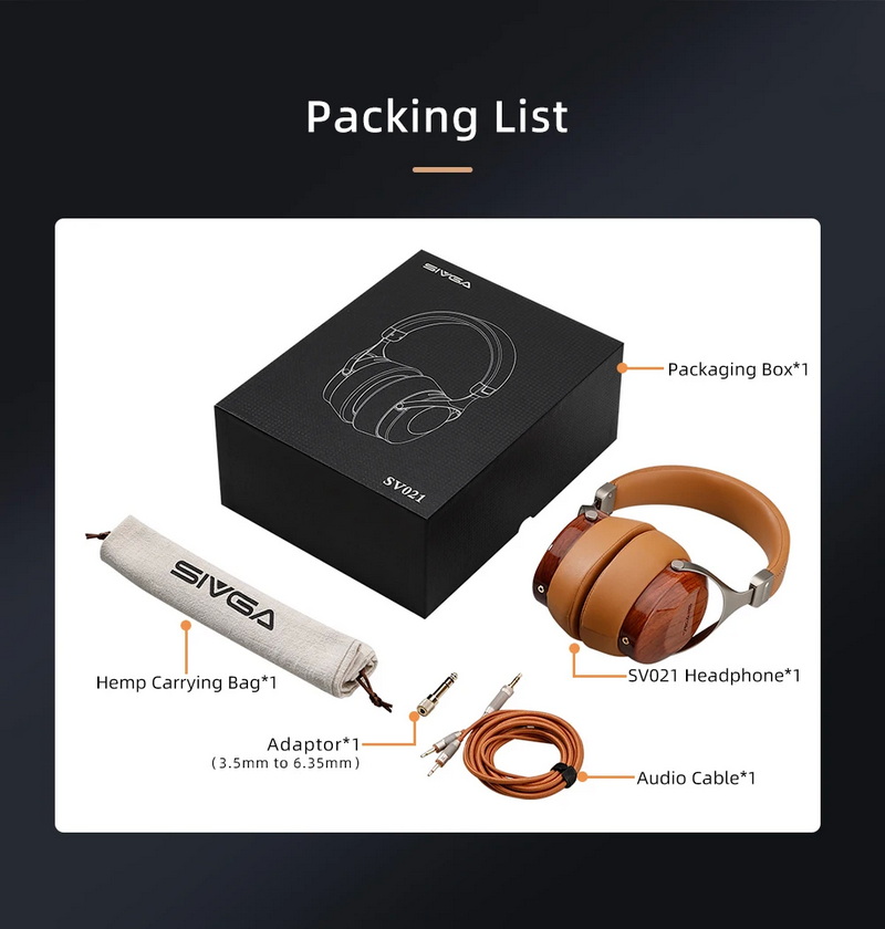 [PreOrder] Sivga SV021 หูฟัง Headphone ไดรเวอร์ไดนามิก เสียงเที่ยงตรงสูง ไม้แบบปิดด้านหลัง ประกันศูนย์ไทย