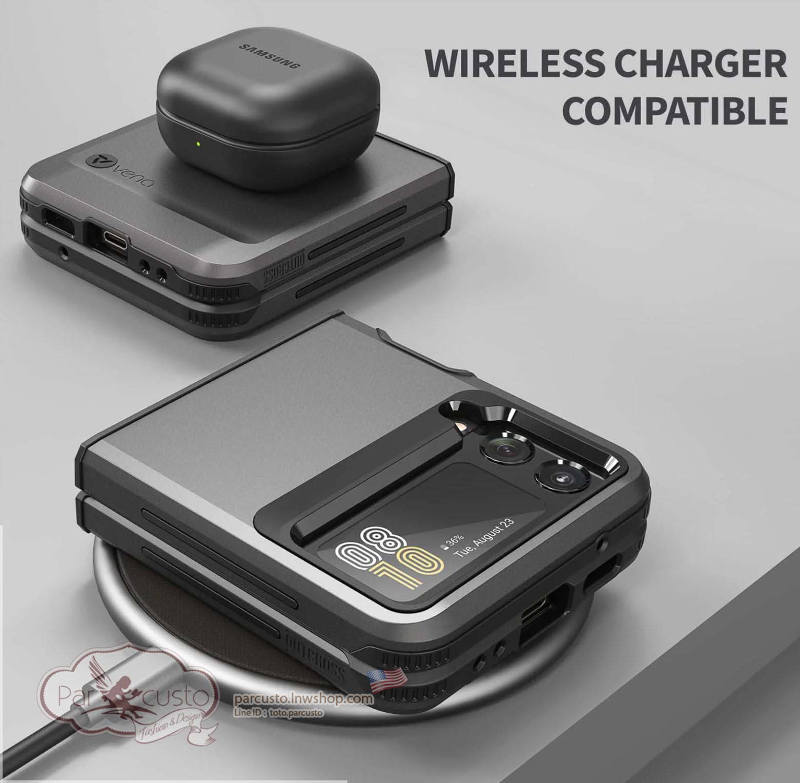 เคสกันกระแทก Samsung Galaxy Z Flip 4 5G [Outcross] จาก Vena (Pre-order USA)