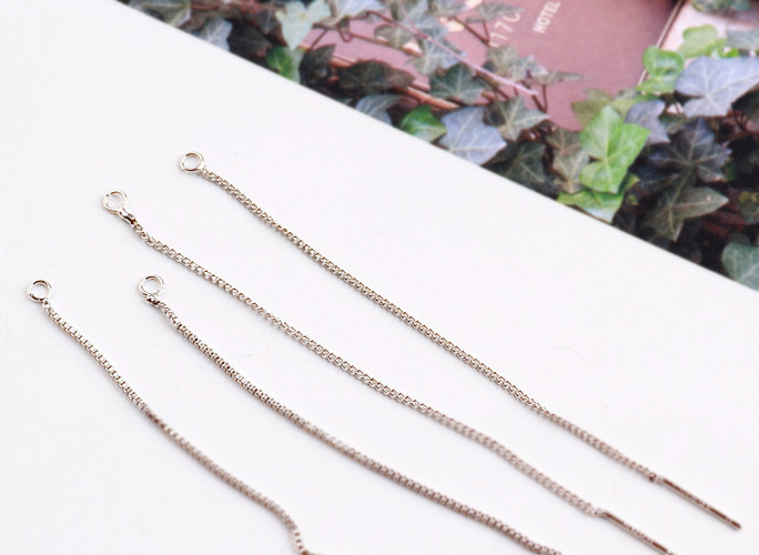 โซ่ต่างหูโลหะ แบบข้อพับ ขนาดยาว 80 มิล (คู่)