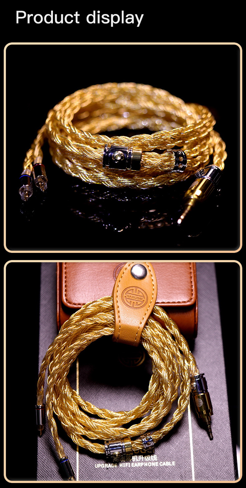 ขาย Hakugei Athena สายอัพเกรดหูฟังถักผสม ทอง, เงิน, ทองแดง