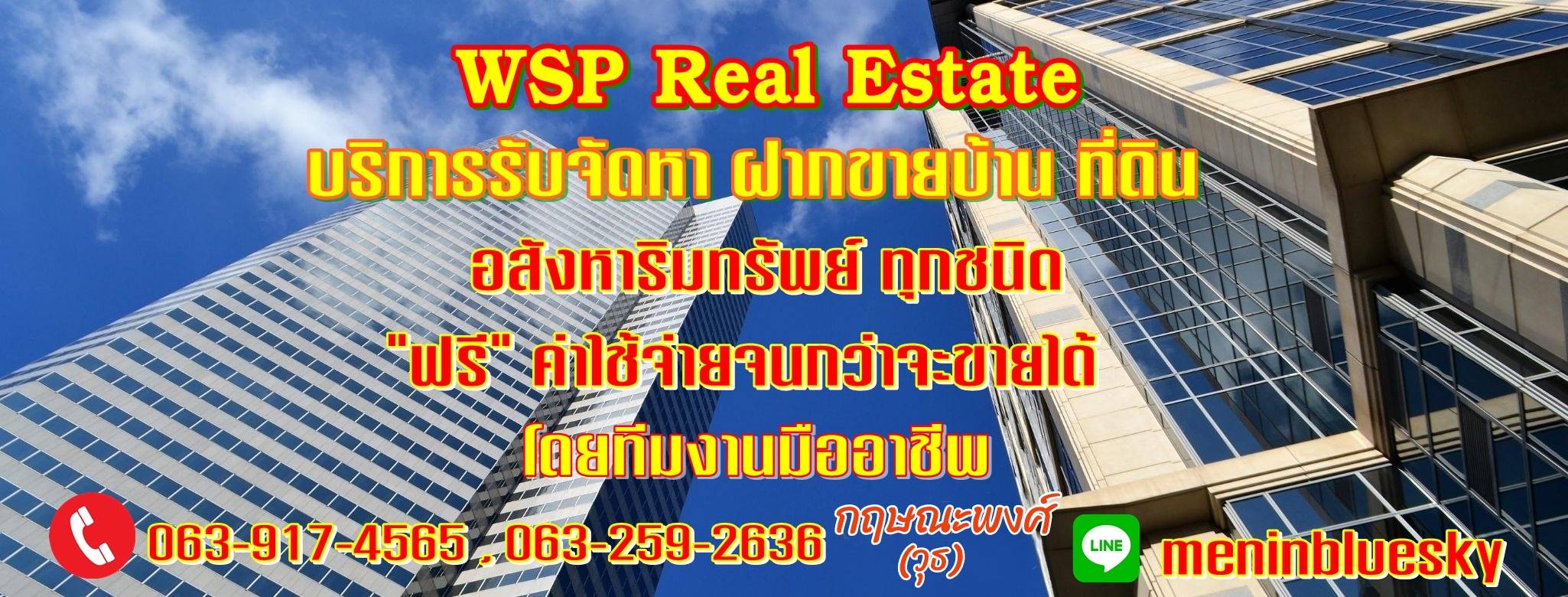 WSP Real Estate ที่ดินสวย ทำเลดี ราคาถูก