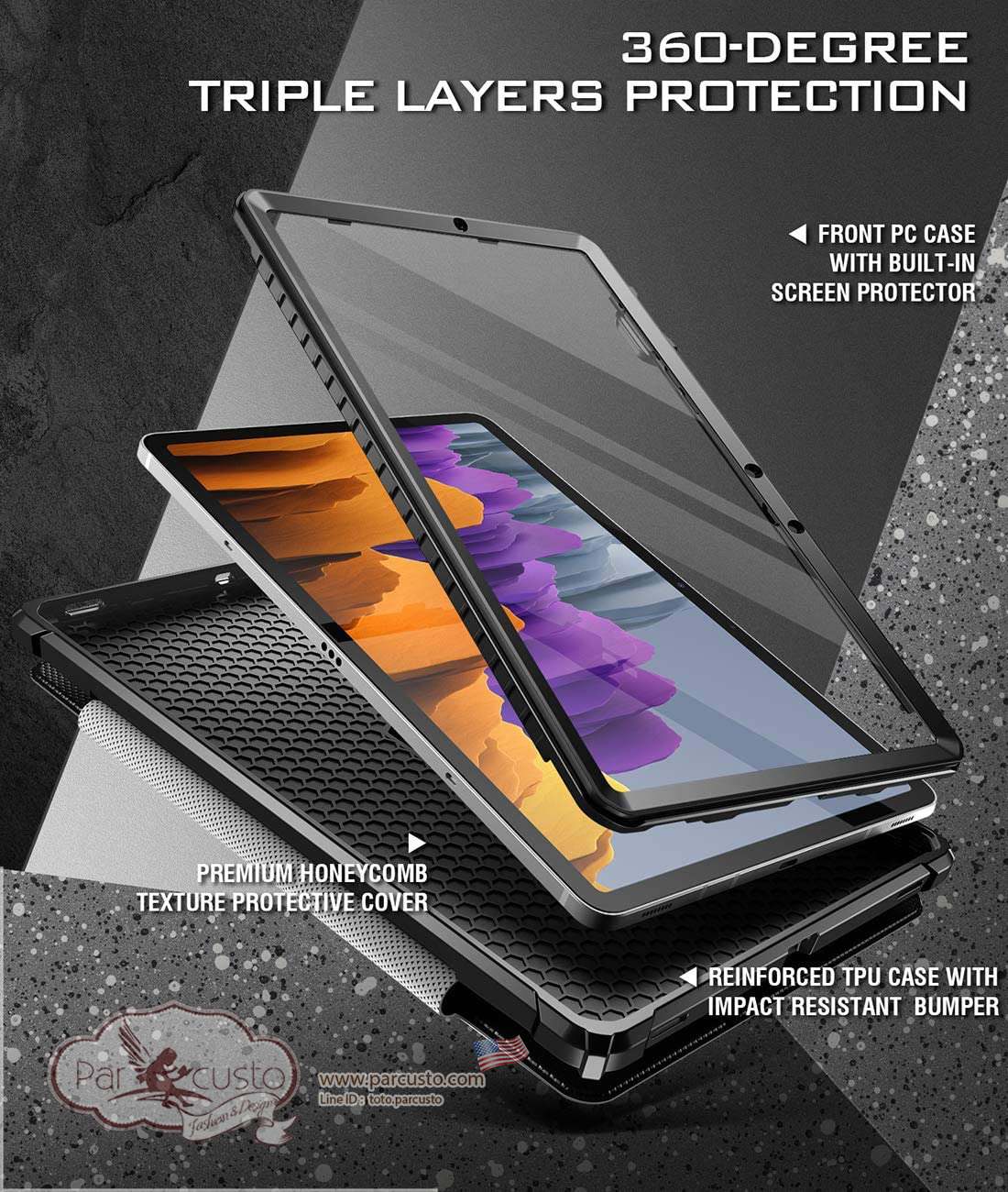 เคสกันกระแทก Samsung Galaxy Tab S7/S8 [Explorer] จาก POETIC [Pre-order USA]