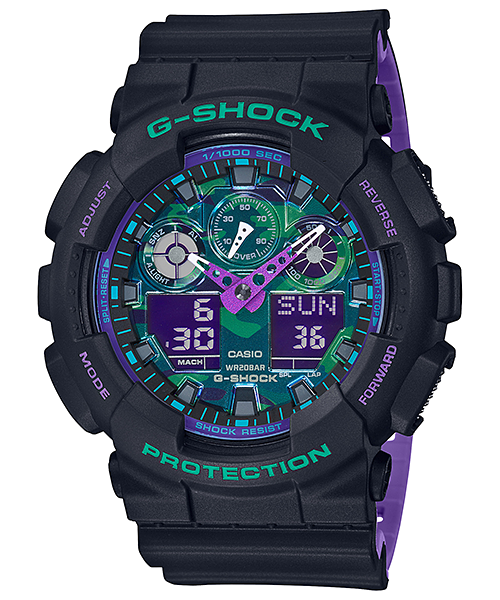 นาฬิกา Casio G-Shock โจ๊กเกอร์ Special color Black & Light Colors series รุ่น GA-100BL-1A ของแท้ รับประกัน1ปี