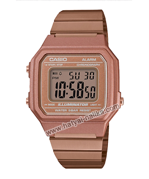นาฬิกา คาสิโอ Casio STANDARD DIGITAL B650 series รุ่น B650WC-5A (Rose Gold) ของแท้ รับประกัน1ปี