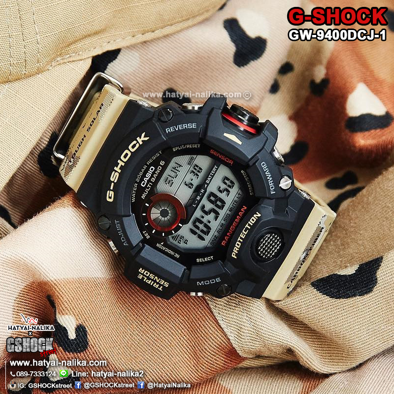 นาฬิกา Casio G-Shock RANGEMAN Limited "Master in Desert Camouflage" series รุ่น GW-9400DCJ-1 (แมวลายพรางทะเลทราย) ของแท้ รับประกัน1ปี