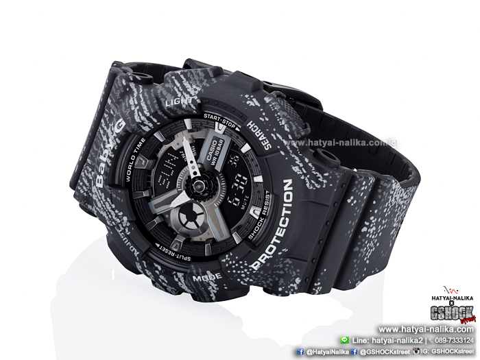 นาฬิกา Casio Baby-G BA-110TX Textile pattern series รุ่น BA-110TX-1A ของแท้ รับประกัน1ปี