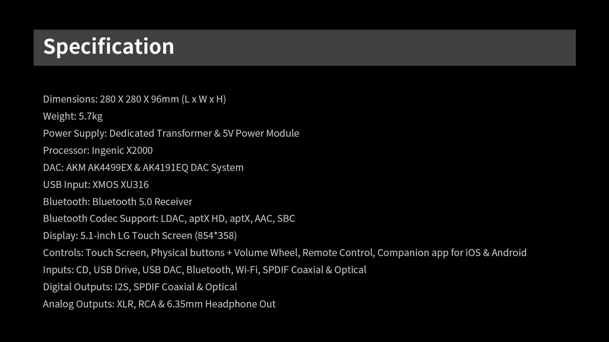 [PreOrder] Shanling MCD1.3 เครื่องเล่นซีดีดิจิตอลชิป AK4499EX+TPA6120 รองรับ MQA-CD, LDAC ประกันศูนย์ไทย