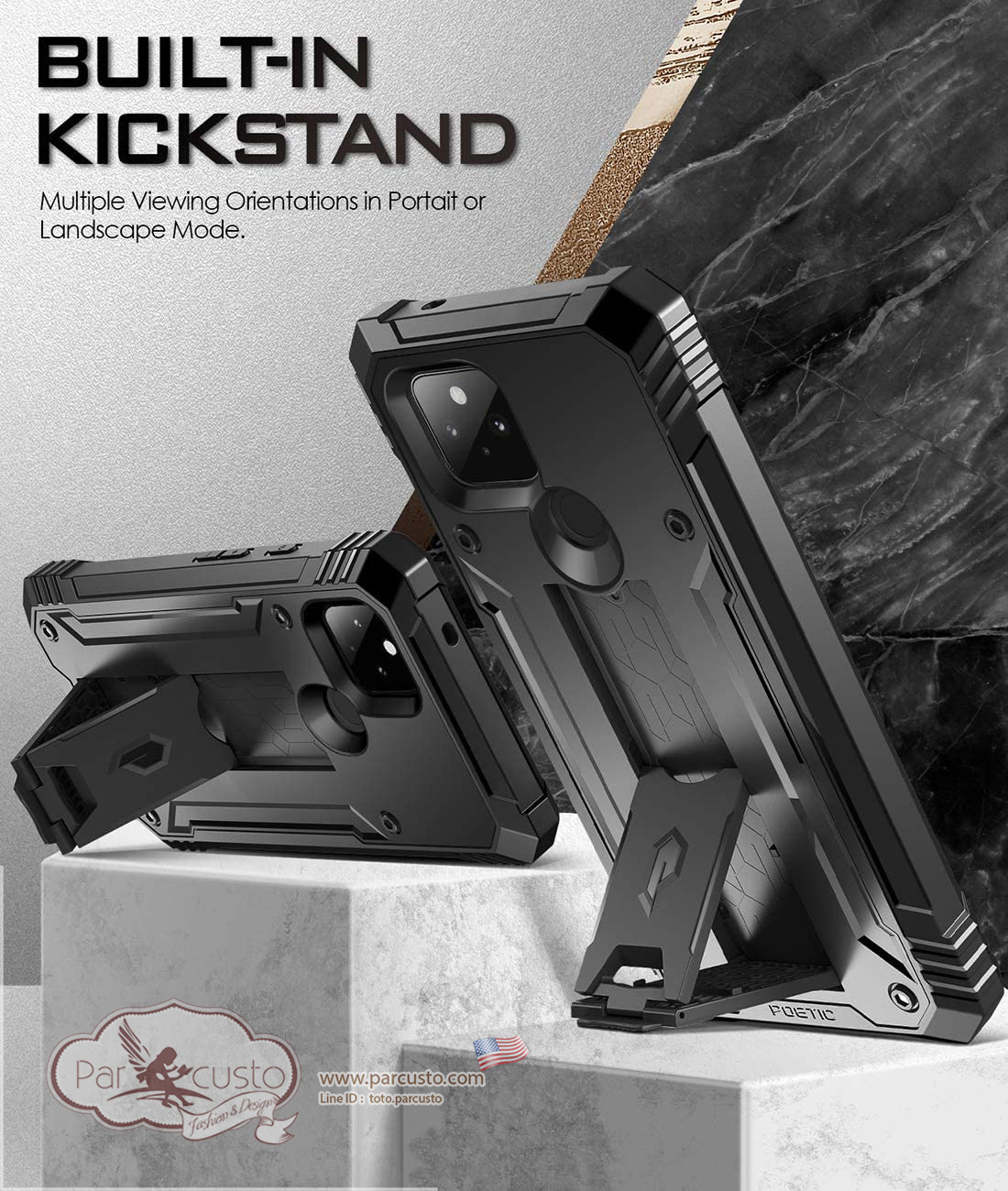 เคสกันกระแทก Google Pixel 5 [Revolution Series] จาก Poetic [Pre-order USA]