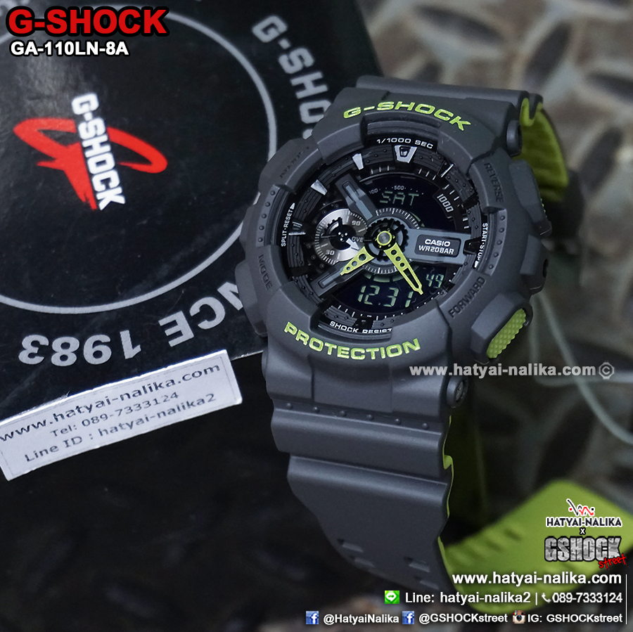 นาฬิกา Casio G-Shock GA-110LN Layered Neon colors series รุ่น GA-110LN-8A ของแท้ รับประกัน1ปี