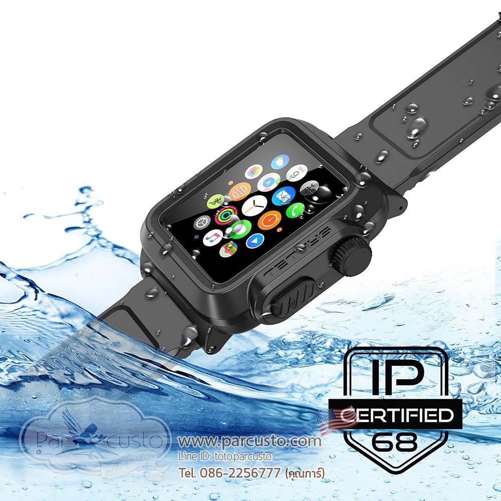 เคสกันน้ำกันกระแทก Apple Watch 38mm และ 42mm [IP68 Certified] จาก TETHYS [Pre-order USA]