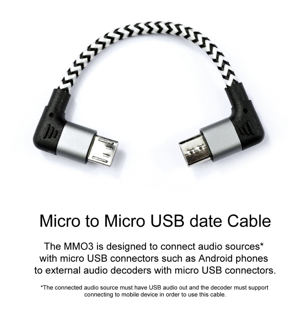ขาย DD MM03 สายถัก Micro USB to Micro USB หุ้มฉนวน fibrous net สายยาว 7 CM
