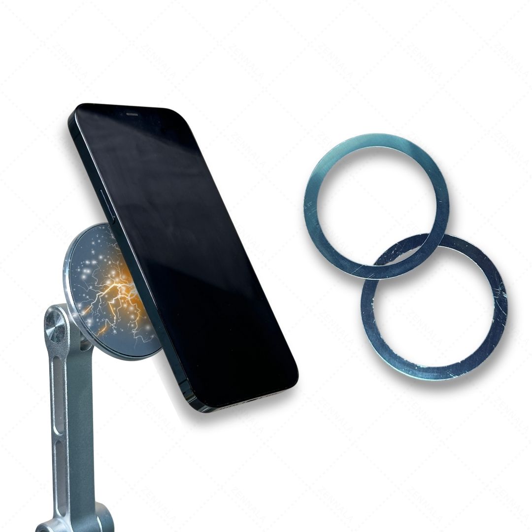 ขาตั้งโทรศัพท์แม่เหล็ก 360 องศา รุ่น 3 พับ สีเงิน