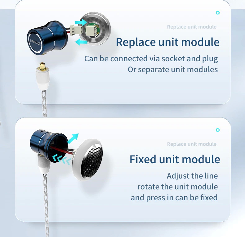 ขาย SMABAT M0 หูฟังเอียบัด พร้อมลูกเล่นถอดอัพเกรด Driver ได้ไม่ต้องบัดกรี